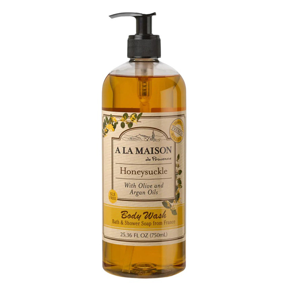 A La Maison Honeysuckle Body Wash with Olive and Argan Oil 25.36Oz (750ml)